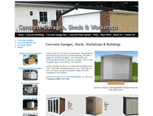 Tablet Screenshot of concrete-garages-sheds.co.uk